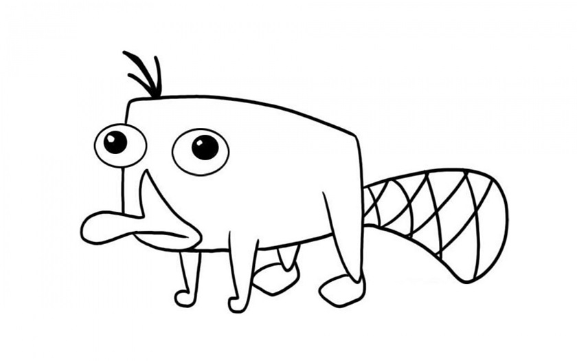 Dibujo de Perry de Phineas y Ferb para Colorear