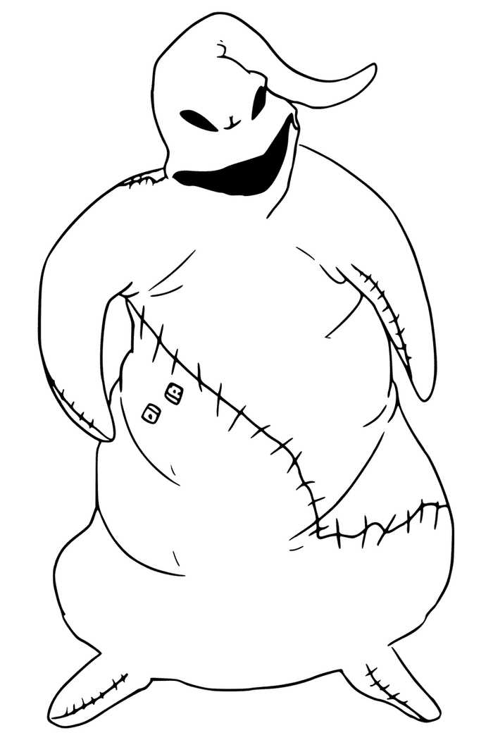 Dibujo de Aterrador Oogie Boogie para Colorear