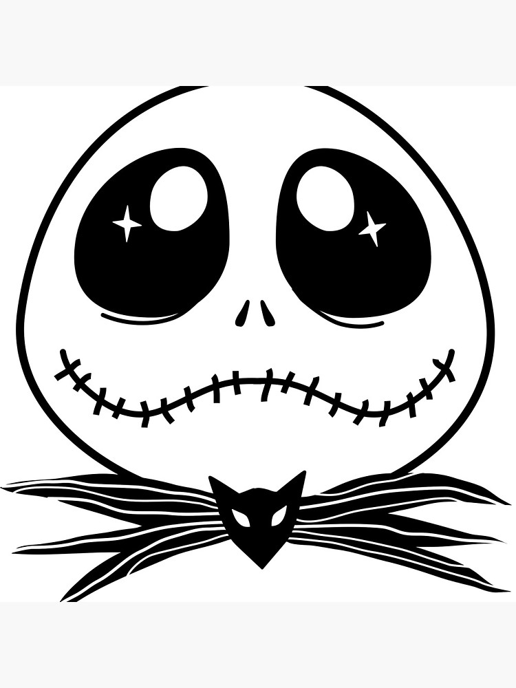 Dibujo de El Rostro Encantador de Jack Skellington para Colorear