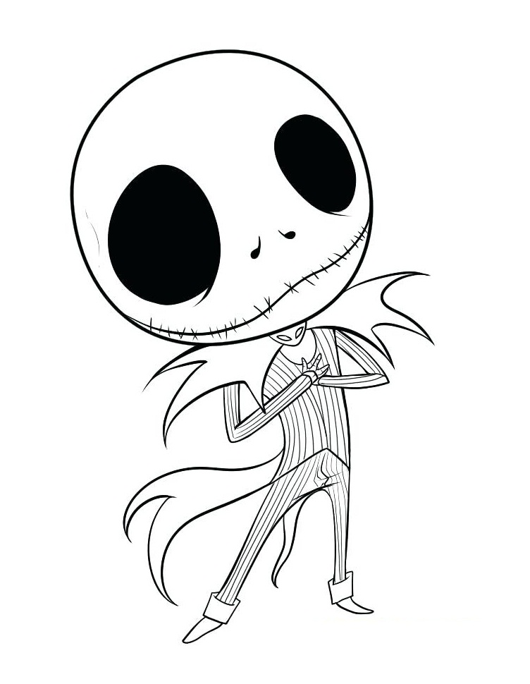 Dibujo de Encantador Jack Skellington para Colorear
