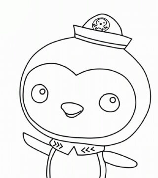 Dibujo de Peso Octonautas Sonriendo para Colorear