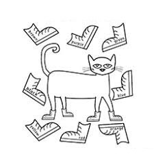 Dibujo de Pete el Gato Divertido para Colorear