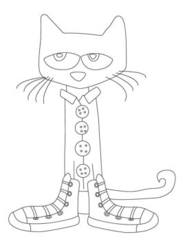 Dibujo de Pete el Gato Lindo para Colorear