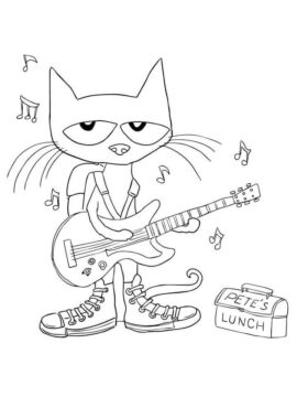 Dibujo de Rock Pete el Gato para Colorear
