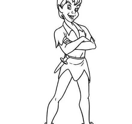 Dibujo de Cuerpo Peter Pan para Colorear