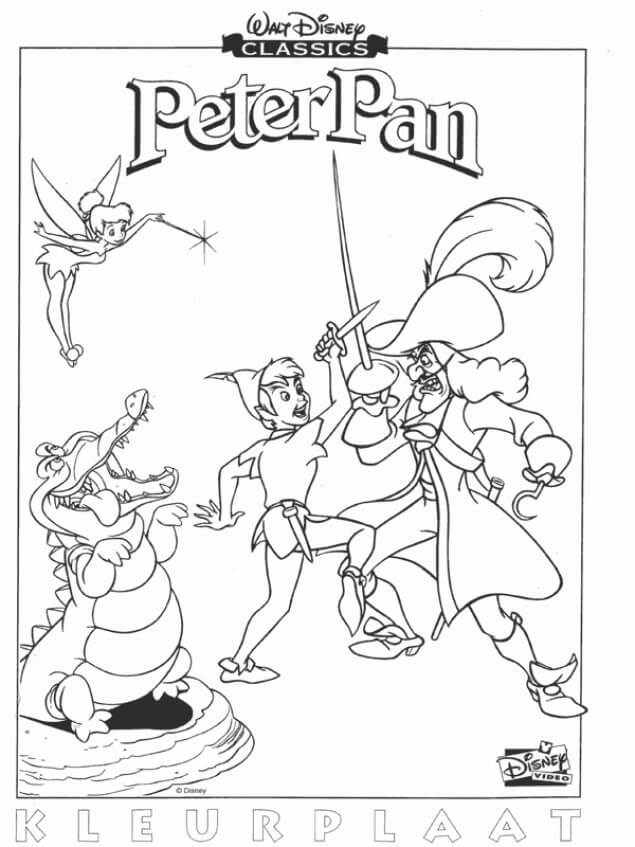 Dibujo de Peter Pan Disney para Colorear