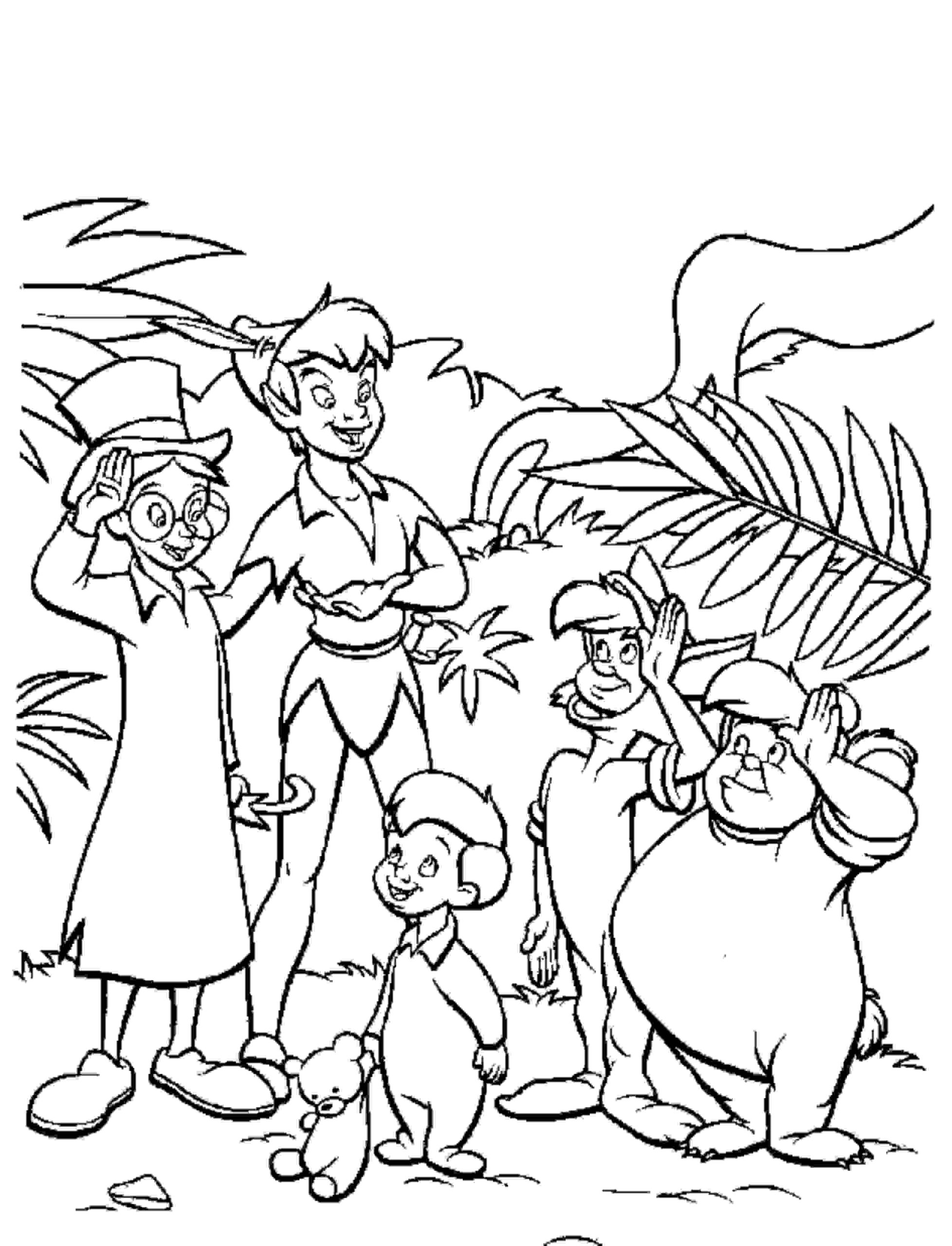 Dibujo de Peter Pan y Amigo Scaled para Colorear