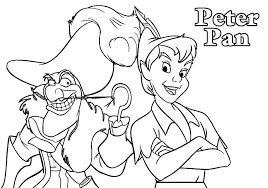Dibujo de Peter y Hook Gracioso para Colorear