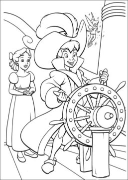 Dibujo de Piratas Peter Pan y Wendy para Colorear