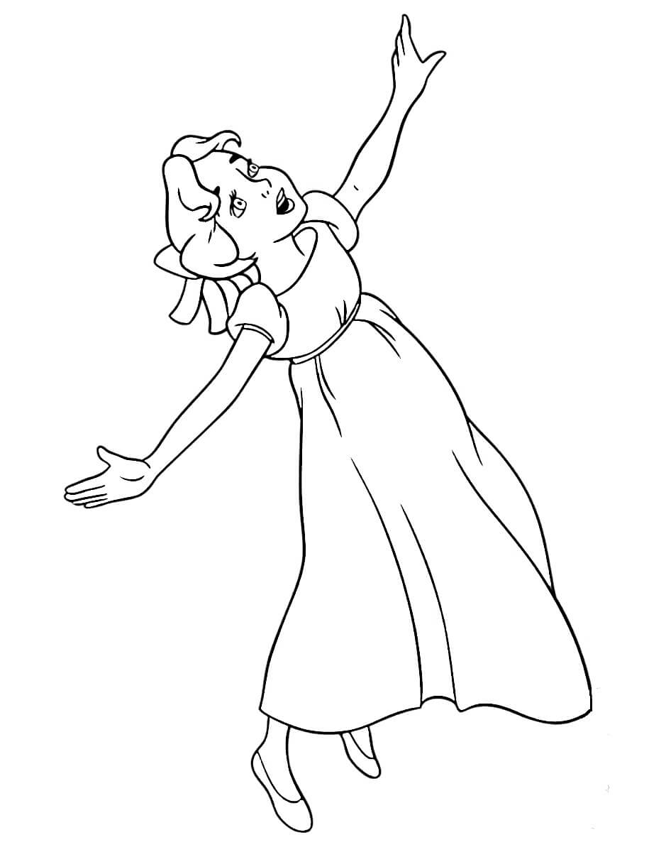 Dibujo de Wendy Volando para Colorear
