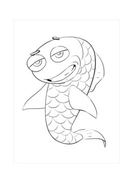 Dibujo de Pez arcoíris Divertido para Colorear
