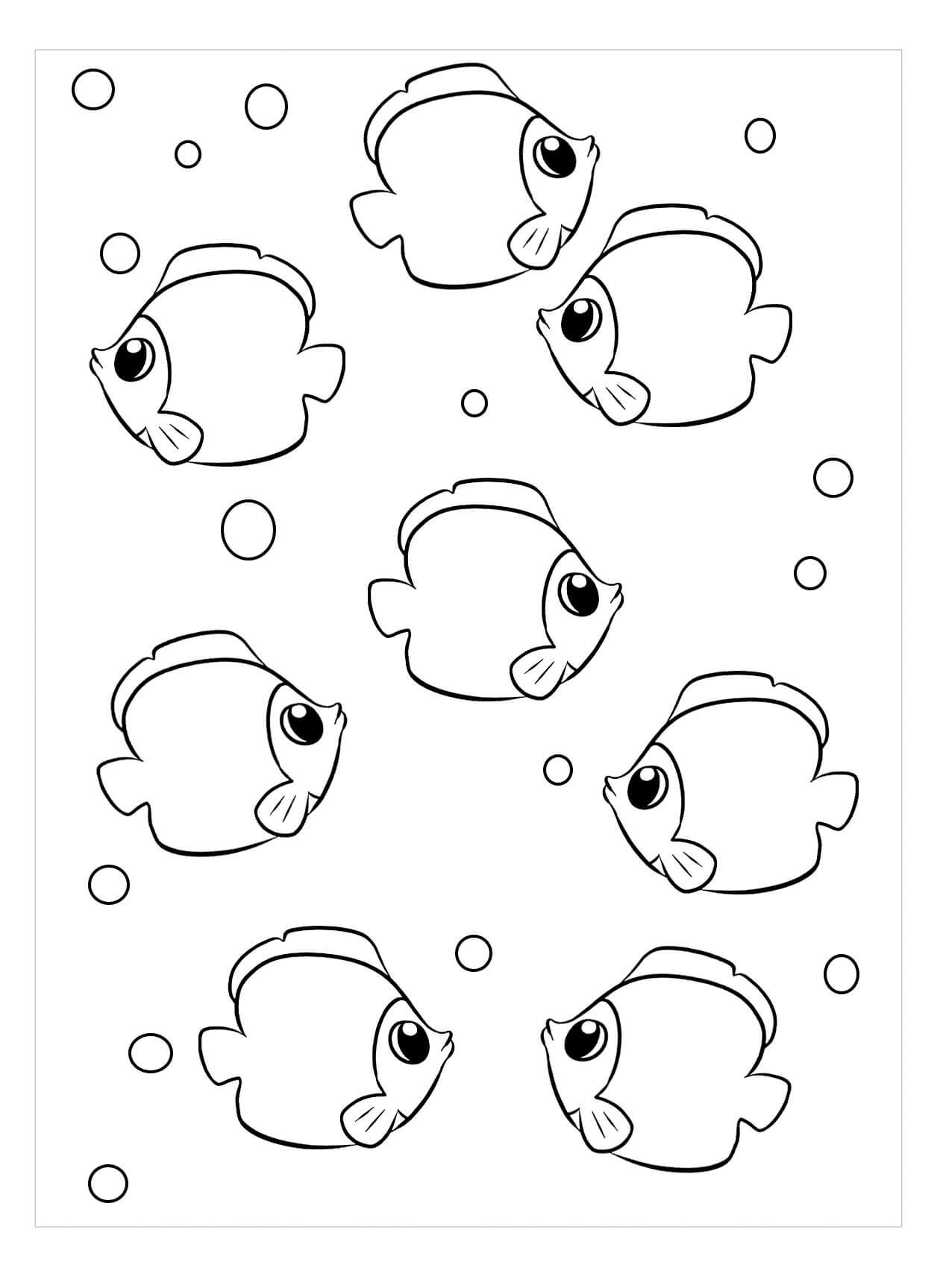 Dibujo de Los Peces Payaso para Colorear
