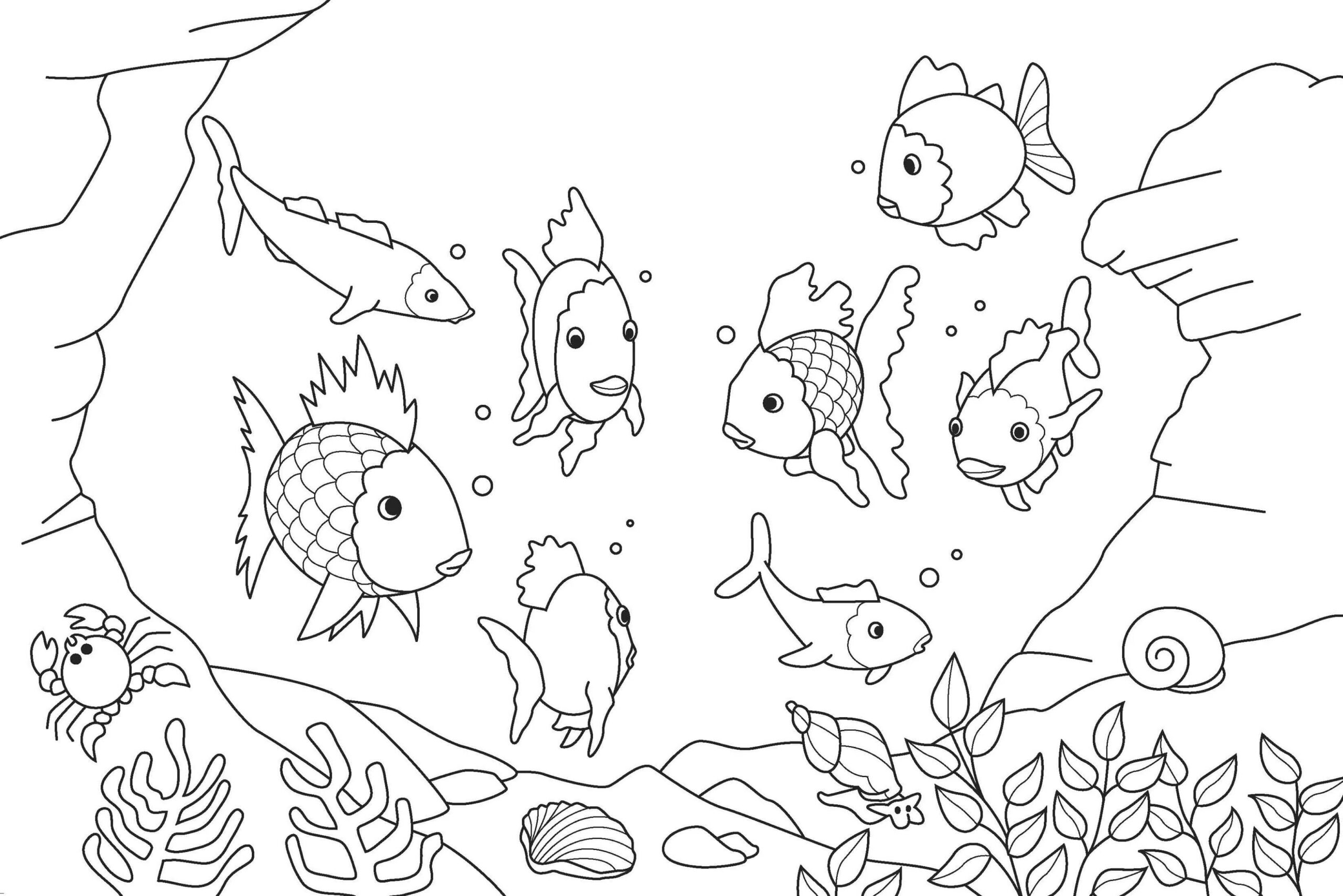 Dibujo de Los Peces Scaled para Colorear