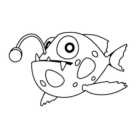 Dibujo de Peces Linterna para Colorear