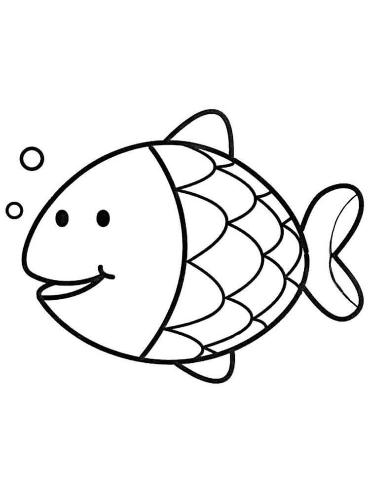 Dibujo de Pescado básico para Colorear