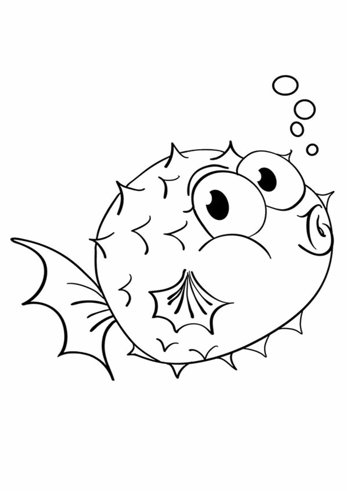 Dibujo de Pez Globo para Colorear