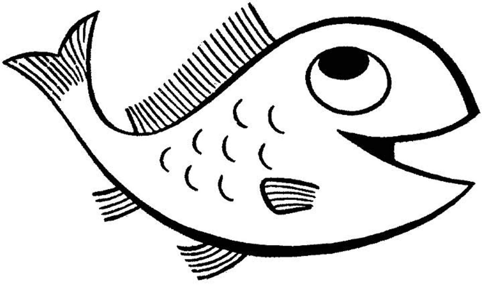 Dibujo de Pez Normal para Colorear