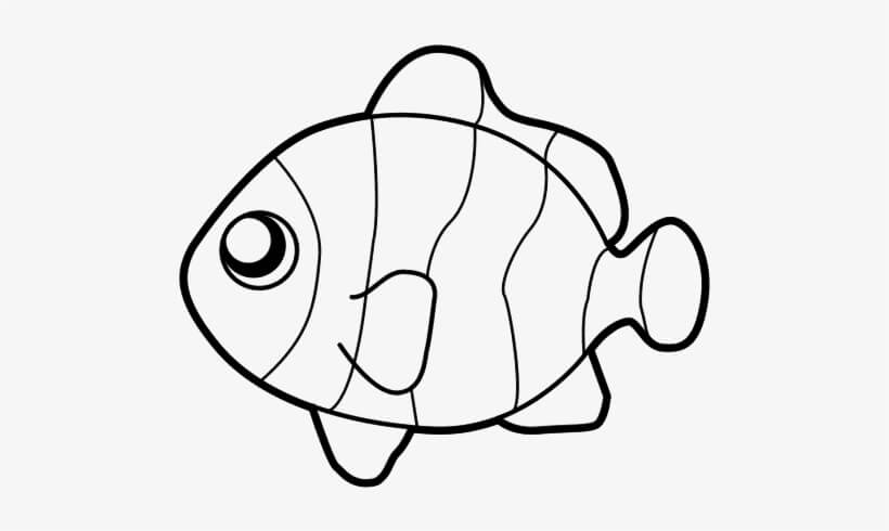 Dibujo de Pez Sencillo para Colorear