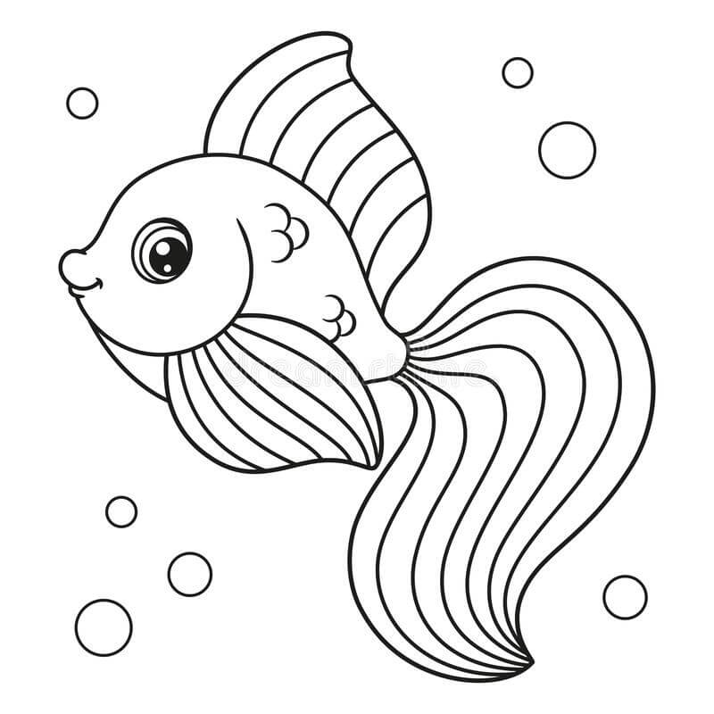 Dibujo de Pez Sonriente para Colorear