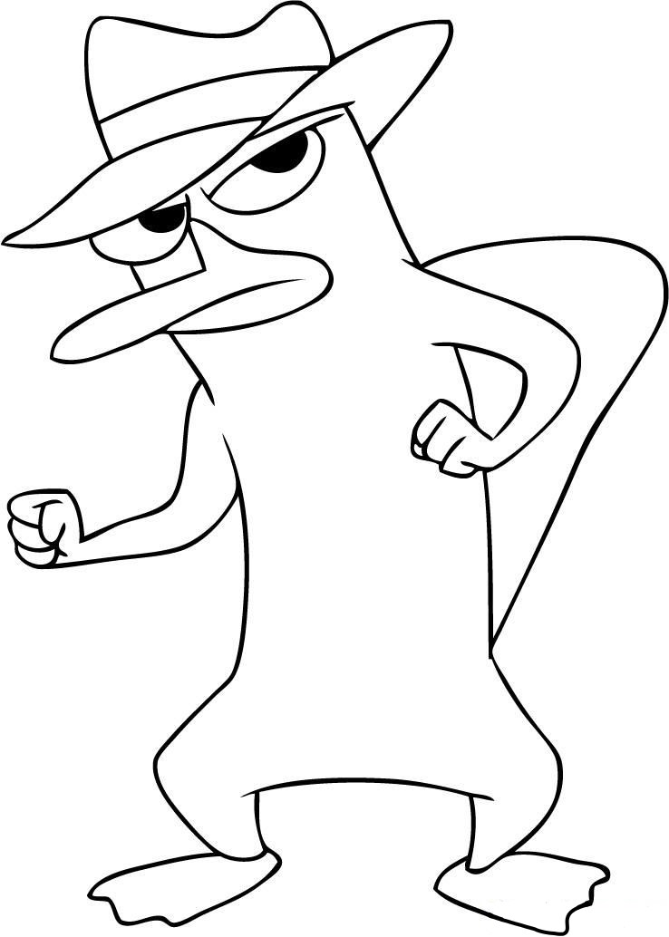 Dibujo de El Agente P para Colorear