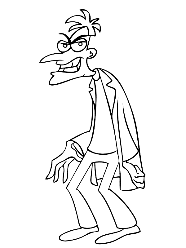 Dibujo de El Doctor Doofenshmirtz para Colorear
