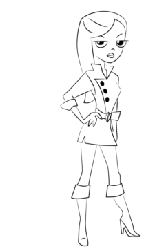 Dibujo de Vanessa Doofenshmirtz para Colorear
