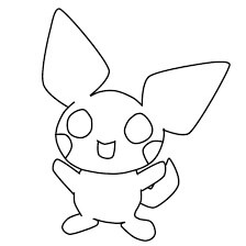 Dibujo de Esquema de Pichu para Colorear