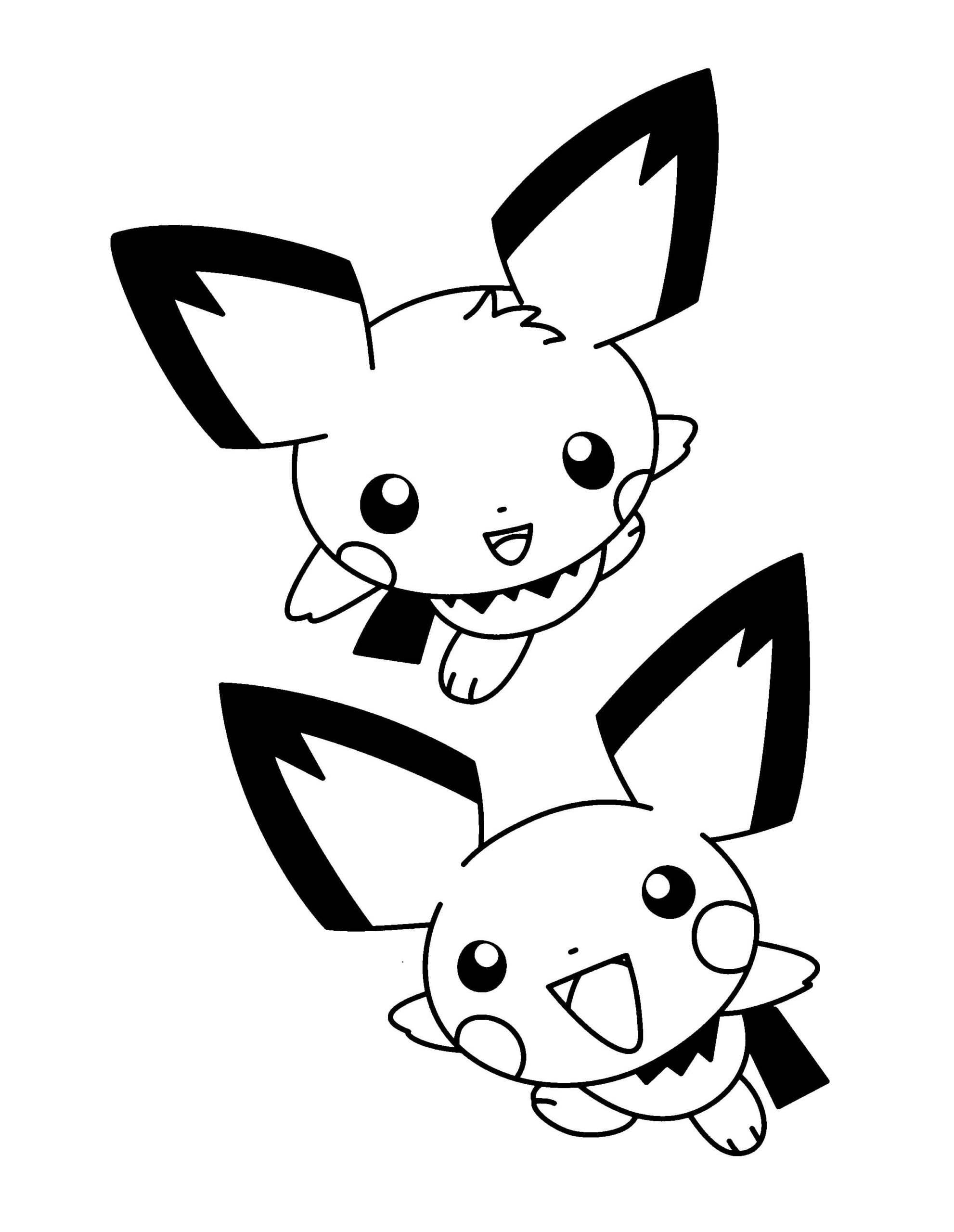 Dibujo de Grandes Dos Pichu Scaled para Colorear