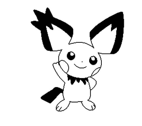 Dibujo de Impresionante Pichu para Colorear