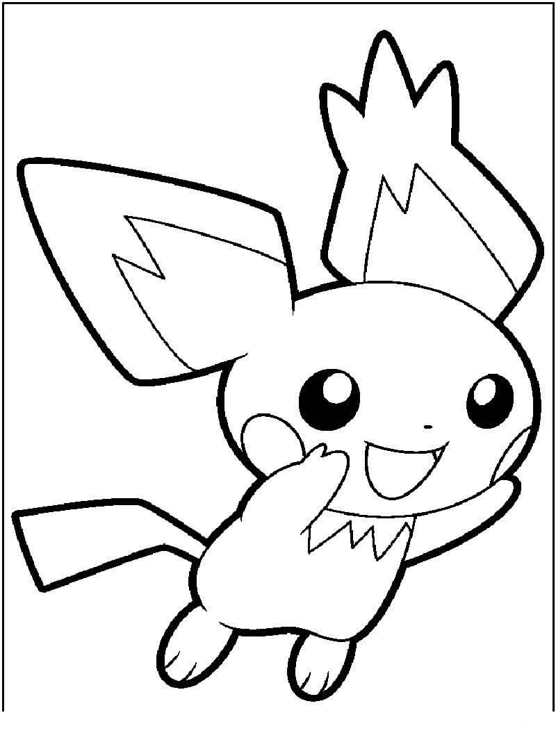 Dibujo de Pichu Gracioso para Colorear