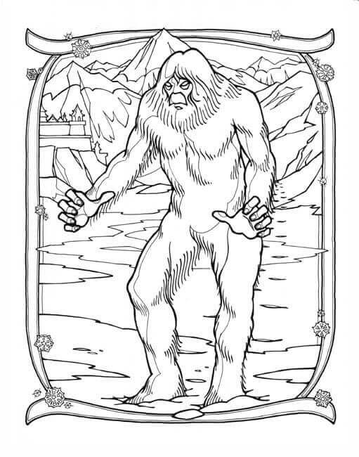 Dibujo de Bigfoot Gigante para Colorear