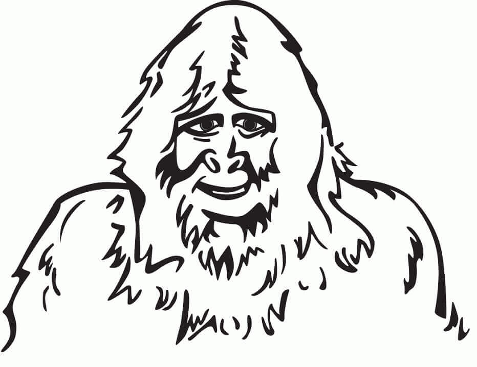 Dibujo de Bigfoot Sonriendo para Colorear