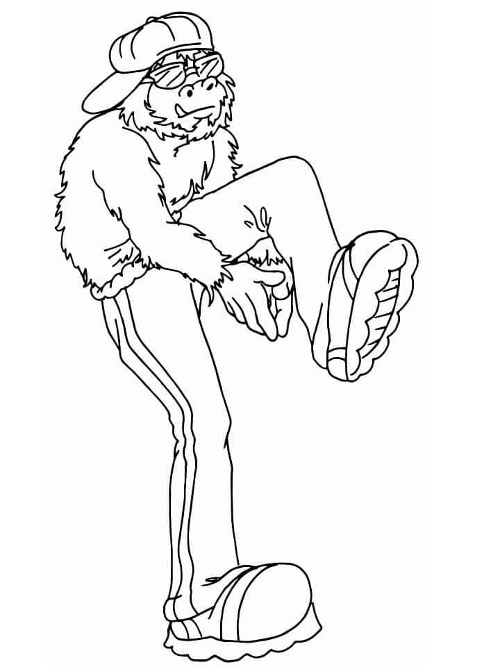 Dibujo de Enfriar Bigfoot para Colorear