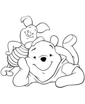 Dibujo de Pooh y Piglet para Colorear
