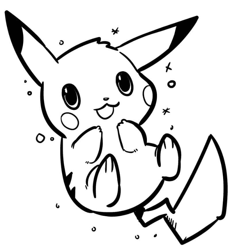 Dibujo de Bebé Pikachu para Colorear