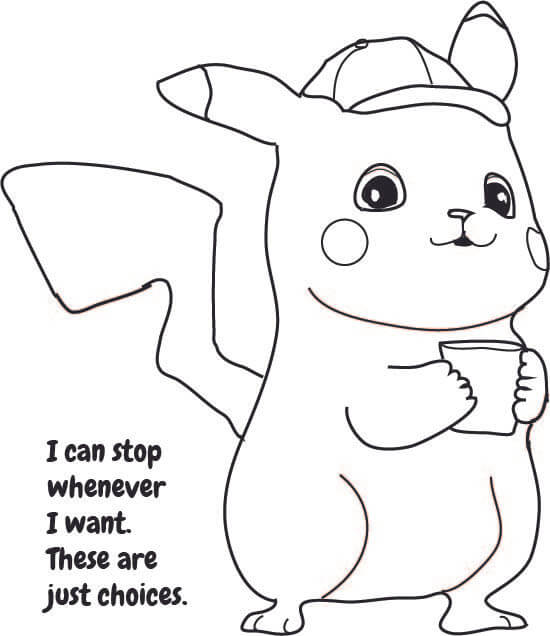 Dibujo de Animados Pikachu para Colorear