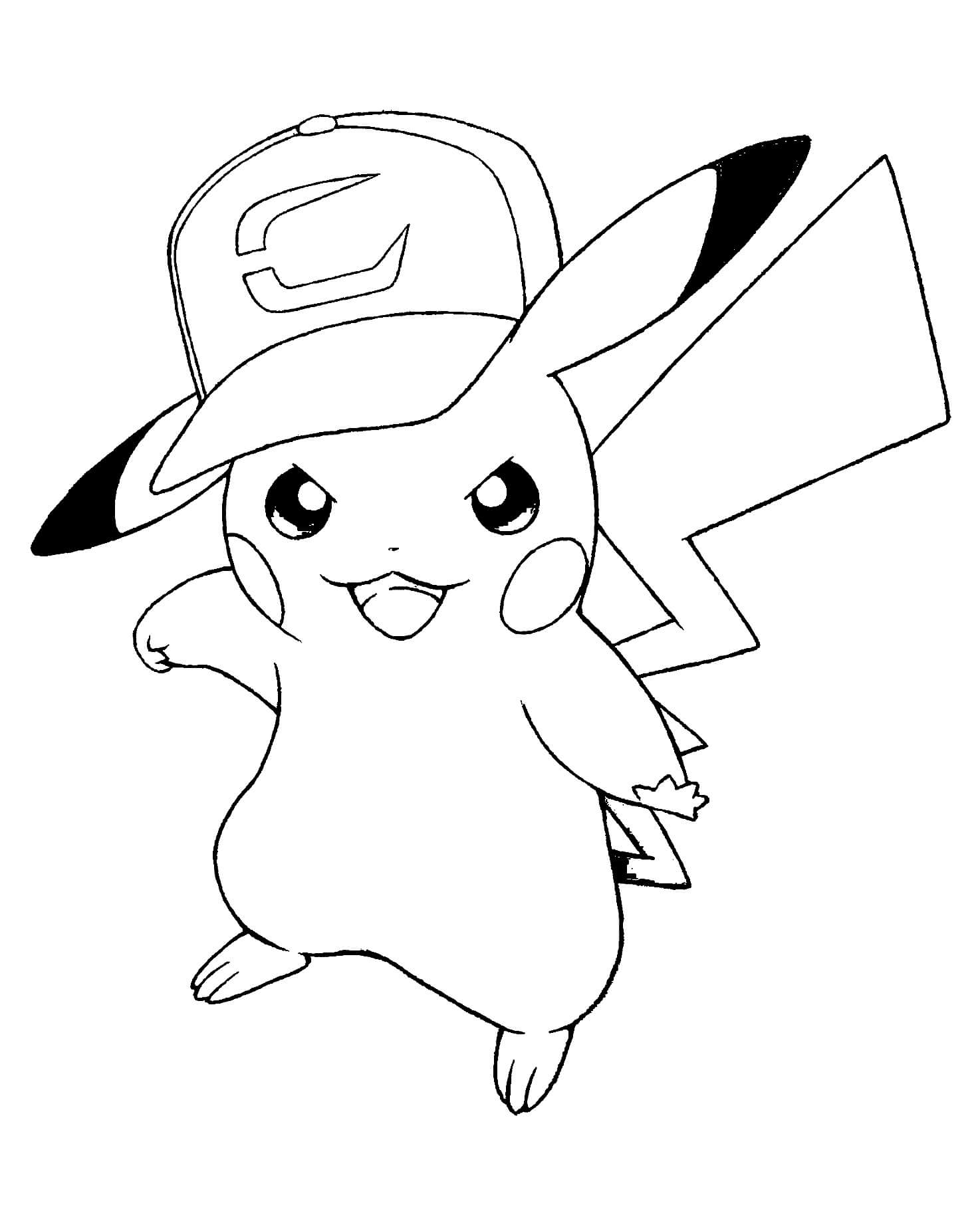 Dibujo de Genial Pikachu para Colorear
