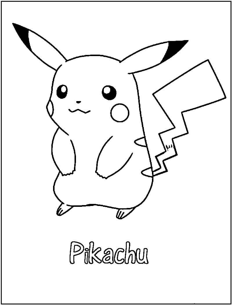 Dibujo de Impresionante Pikachu para Colorear