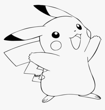 Dibujo de Pikachu básico para Colorear