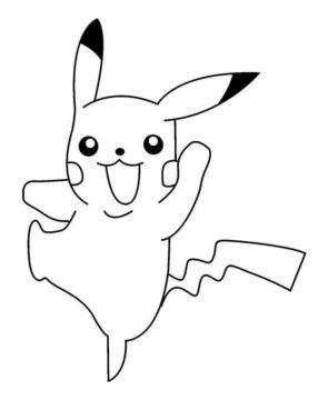 Dibujo de Pikachu Normales para Colorear