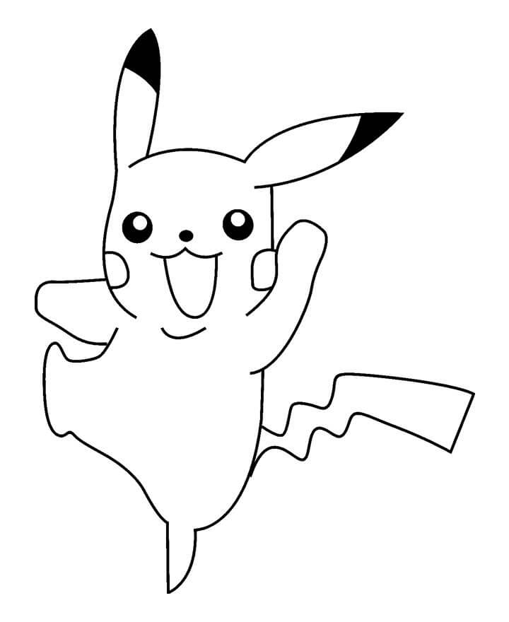Dibujo de Pikachu Normales para Colorear