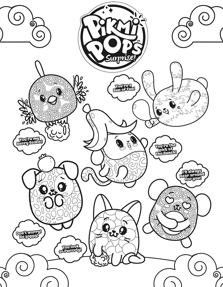 Dibujo de Adorable Pikmi música Pop para Colorear