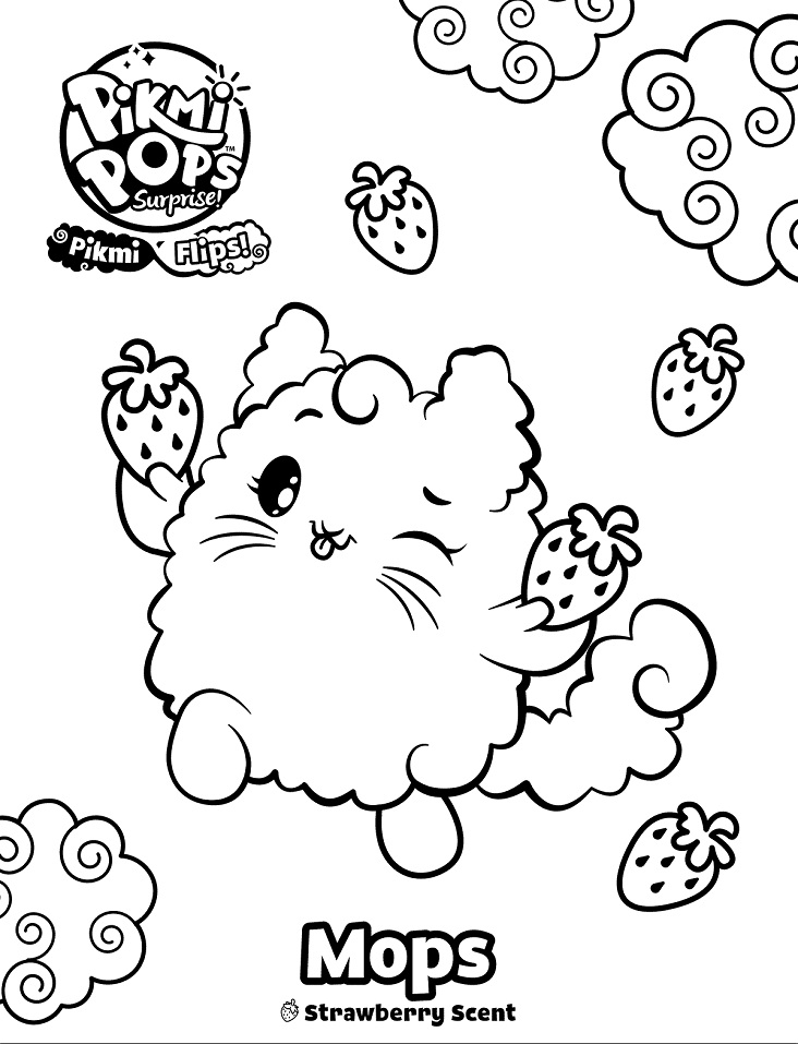 Dibujo de Fregonas Pikmi música Pop para Colorear