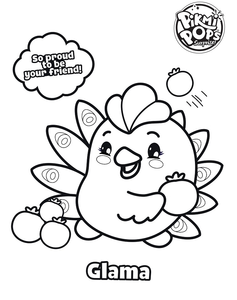 Dibujo de Glama para Colorear
