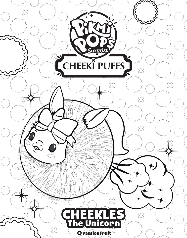 Dibujo de Mejillas el Unicornio para Colorear