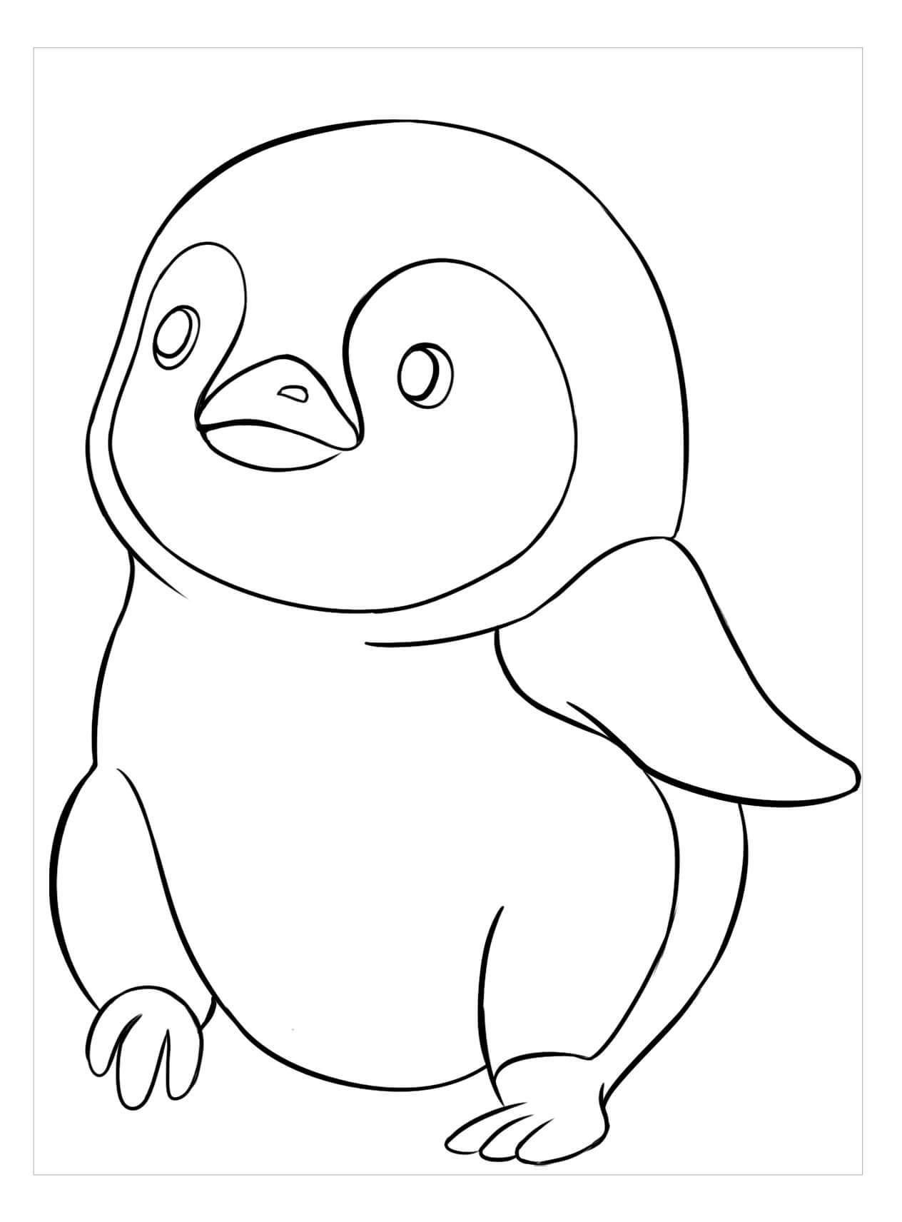 Dibujo de Bebé pingüino para Colorear