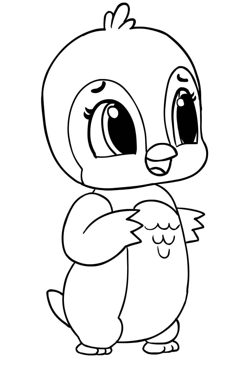 Dibujo de Gran pingüino para Colorear