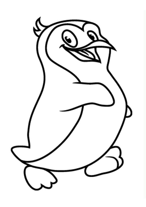 Dibujo de Pingüino Caminando para Colorear