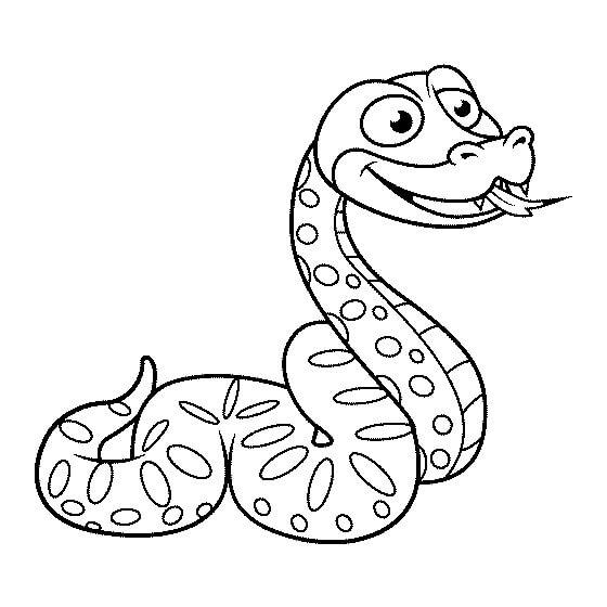 Dibujo de Piton Divertido para Colorear