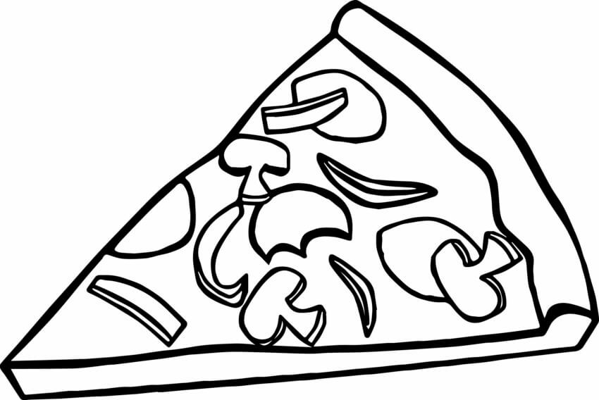 Dibujo de Deliciosa Pizza para Colorear